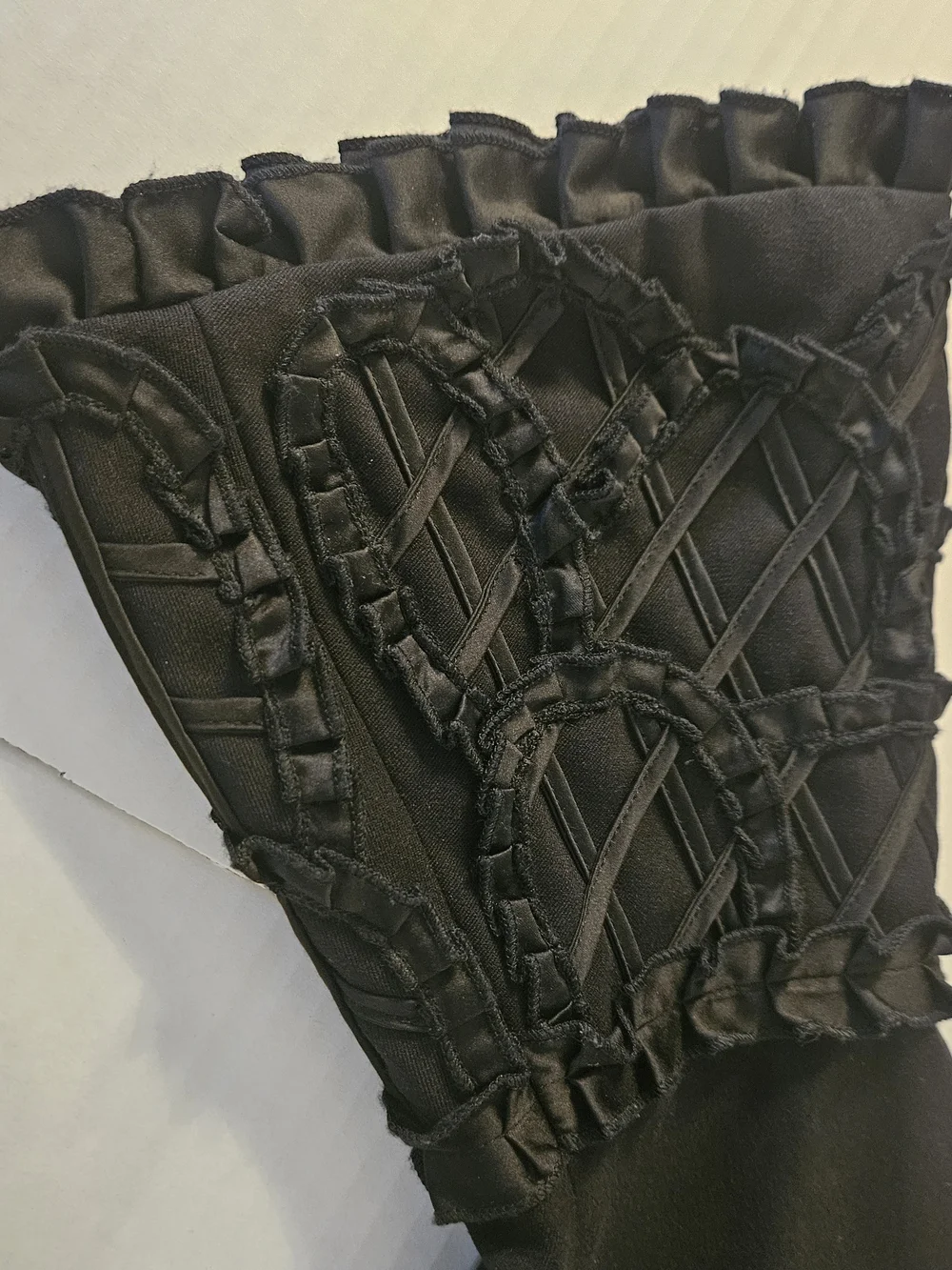 Pamela McCoy Black Ruffle-Trim Textured Blazer - Picture 4 of 14